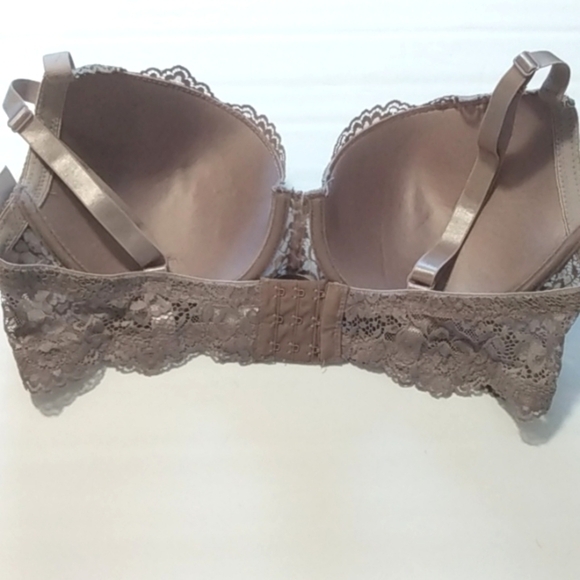 128 LADY PRINCESS PLUNGE V-NECK LACE & SATIN FULL FIGURE BRA SIZE 38-D NWT - Picture 5 of 10